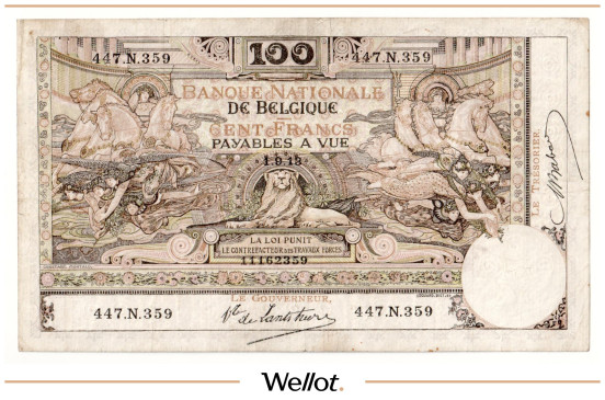 Изображение лота 100 Франков 1913 Бельгия