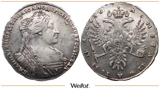 Изображение лота Полтина 1736 Анна Иоанновна