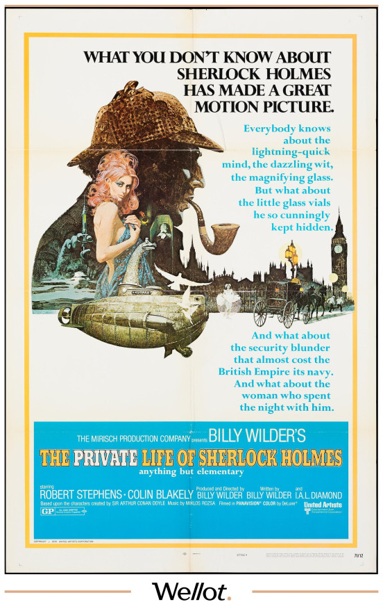 Изображение лота Плакат Фильма "Частная Жизнь Шерлока Холмса" 1970 США United Artists