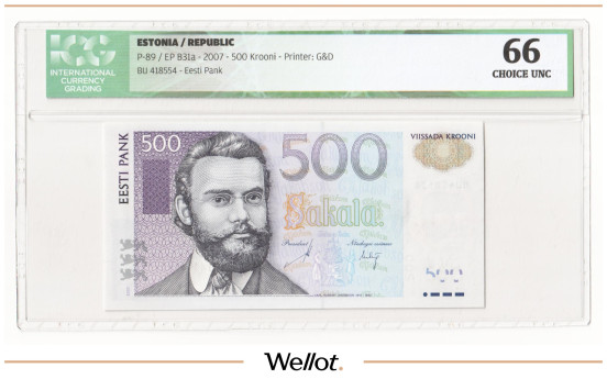 Изображение лота 500 Крон 2007 Эстония ICG 66 UNC