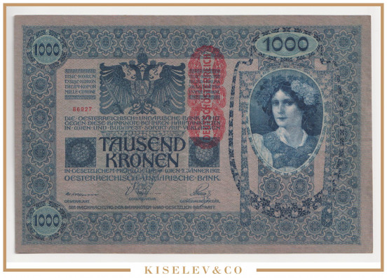 Изображение лота 1000 Крон 1902 (1919) Австрия