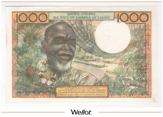 Изображение лота 1000 Франков ND (1959) Западные Африканские Штаты Кот-д'Ивуар UNC-