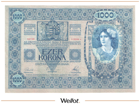 Изображение лота 1000 Крон 1902 (1919) Австрия AUNC