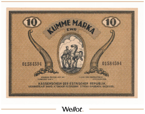 Изображение лота 10 Марок 1919 Эстония UNC
