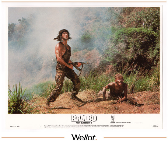 Изображение лота Плакат к Фильму «Rambo» + 8 Мини-Постеров 1985