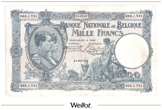 Изображение лота 1000 Франков 1922 Бельгия