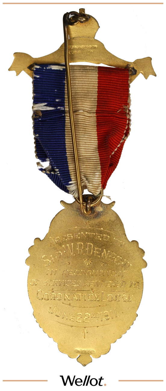 Изображение лота Масонский Знак 1911 Георг V Коронация Великобритания