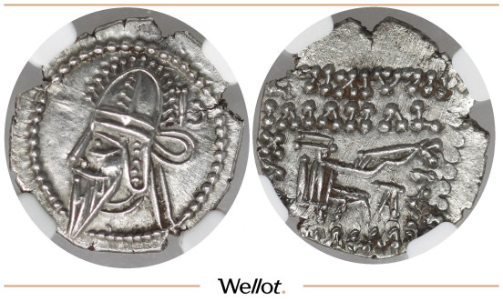 Изображение лота Драхма 212-224/7 Артабан VI Парфянское Царство NGC AU