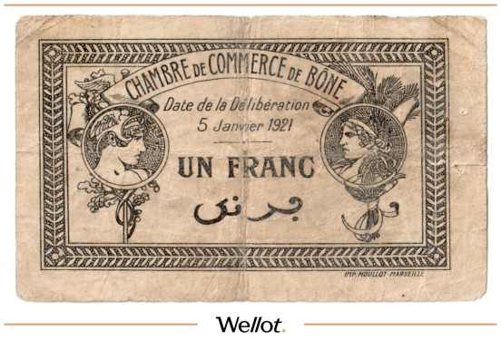 Изображение лота 1 Франк 1921 Алжир Бон Торговая Палата
