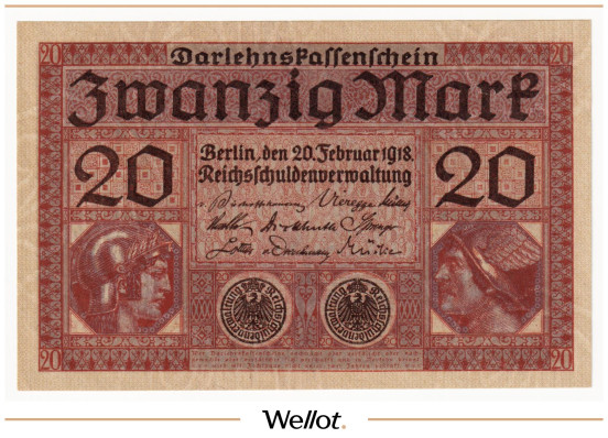 Изображение лота 20 Марок 1918 Германия UNC