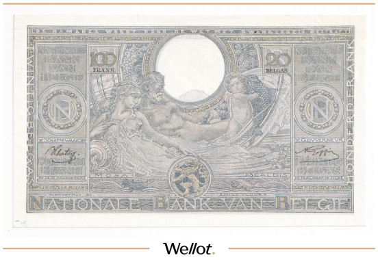 Изображение лота 100 Франков 1943 Бельгия UNC-