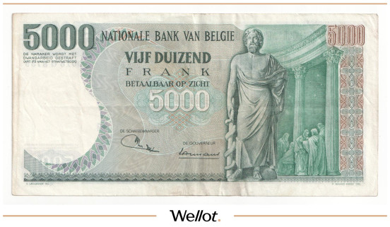Изображение лота 5000 Франков 1971 Бельгия