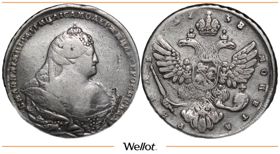 Изображение лота 1 Рубль 1738 Анна Иоанновна