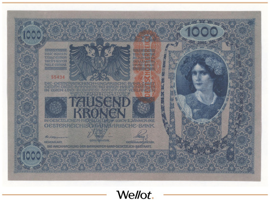 Изображение лота 1000 Крон 1902 (1919) Австрия UNC