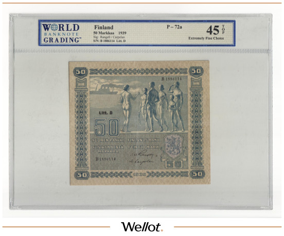 Изображение лота 50 Марок 1939 Финляндия WBG 45 TOP