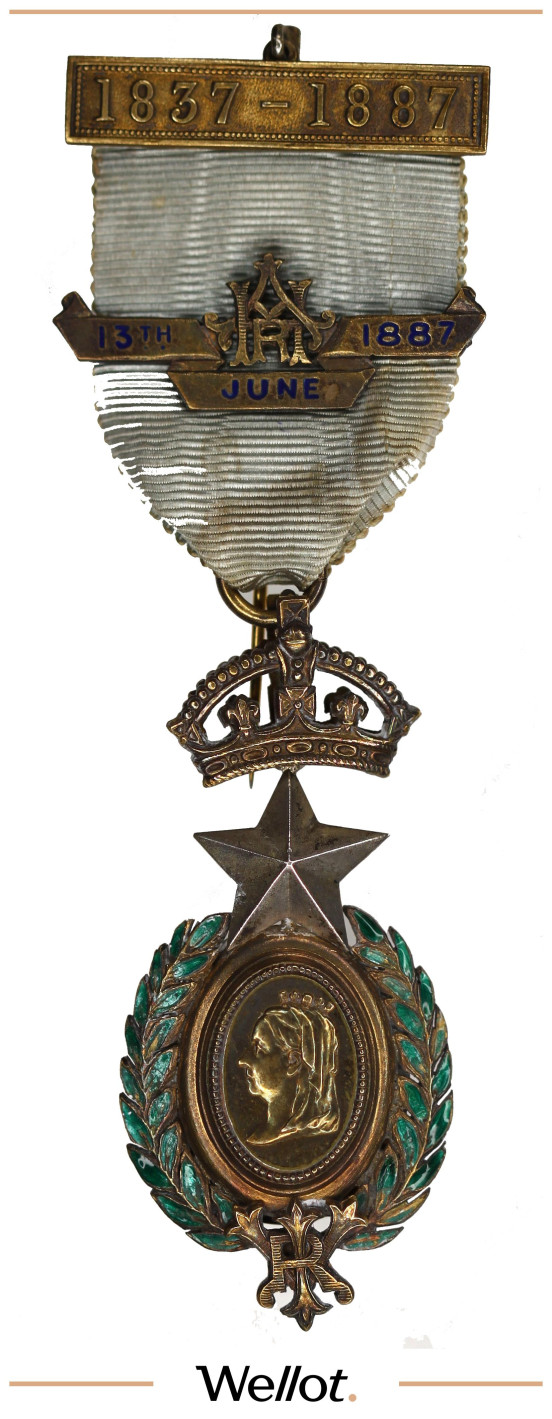 Изображение лота Масонский Знак 1887 Виктория 60 Лет Правлению Великобритания