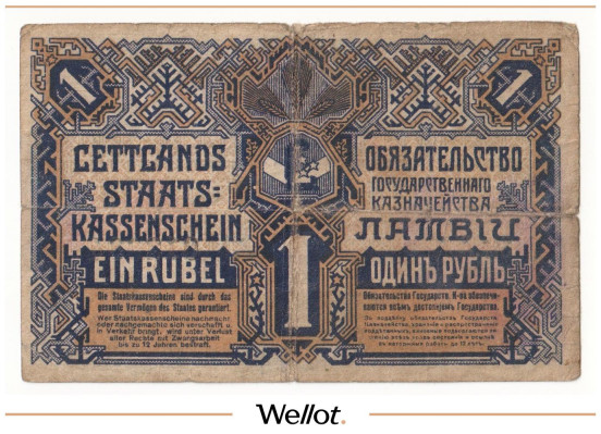 Изображение лота 1 Рубль 1919 Латвия