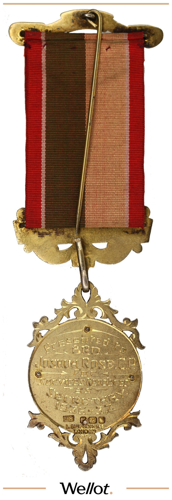Изображение лота Масонский Знак 1937 Георг VI Секретариат Великобритания