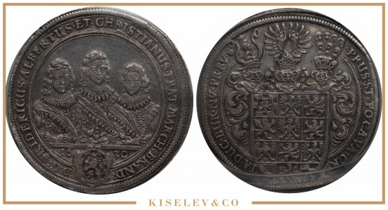 1 Талер 1630 Германия Бранденбург-Ансбах PCGS XF45