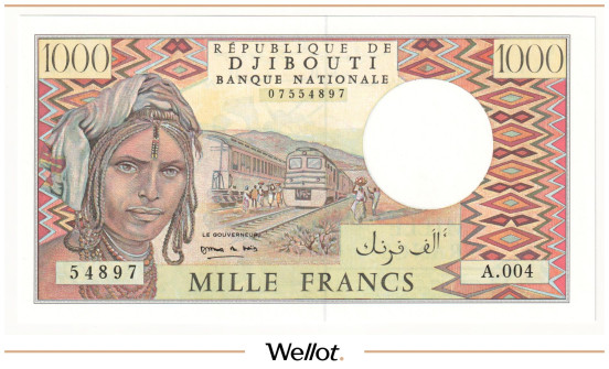 Изображение лота 1000 Франков ND (1979-2005) Джибути UNC