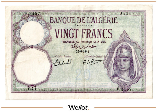 Изображение лота 20 Франков 1941 Алжир