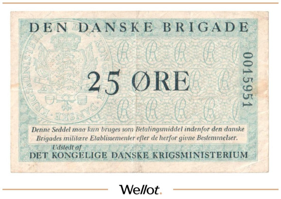 Изображение лота 25 Эре ND (1947-1958) Дания Королевское Министерство Войны