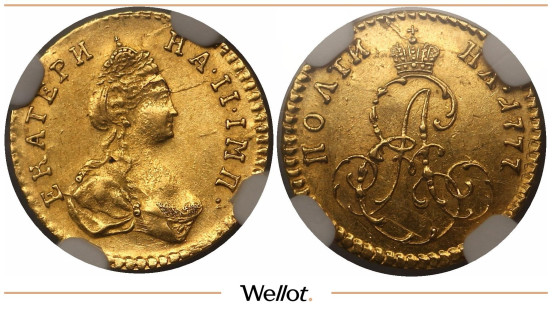 Изображение лота Полтина 1777 Екатерина II NGC MS61