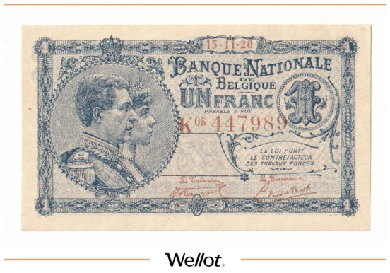 Изображение лота 1 Франк 1920 Бельгия UNC-