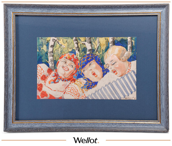 Изображение лота Картина «Хор в Березовой Роще» 1927 Борис Крылов