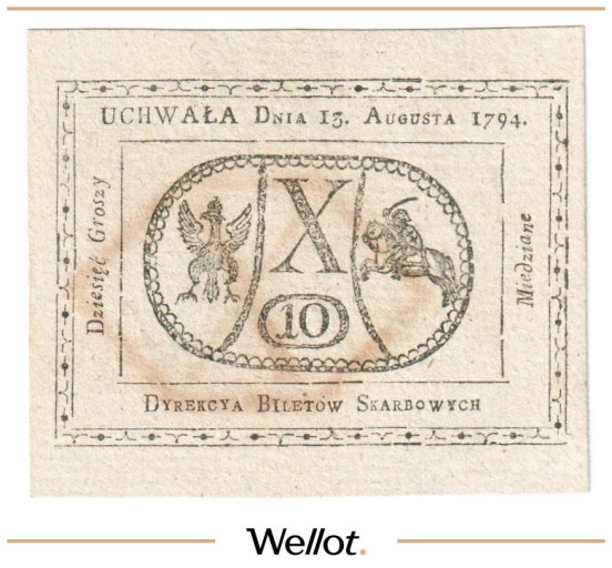 Изображение лота 10 Грошей 1794 Польша UNC
