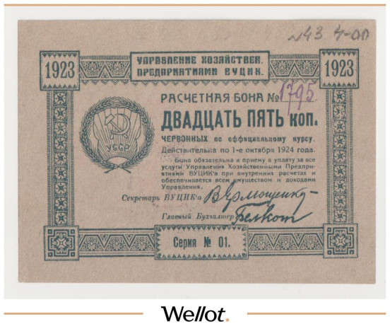 Изображение лота 25 Копеек 1923 Россия Украина ВУЦИК