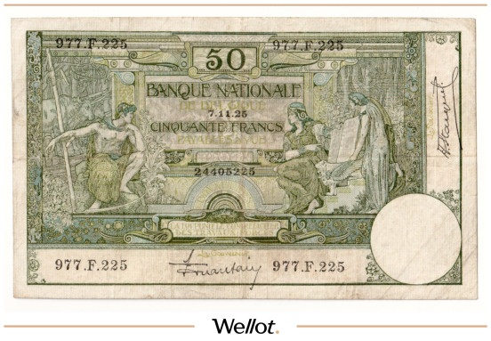 Изображение лота 50 Франков 1925 Бельгия