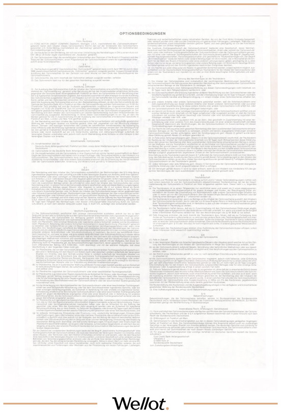 Изображение лота Ордер 500 Долларов 1987 США Компания «Ford»