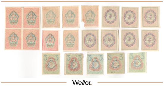 Изображение лота 1-2-3 Рубля ND (1919) Россия РСФСР 21шт