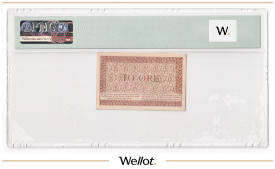 Изображение лота 10 Эре ND (1947-58) Дания Королевское Военное Министерство PMG 64 UNC