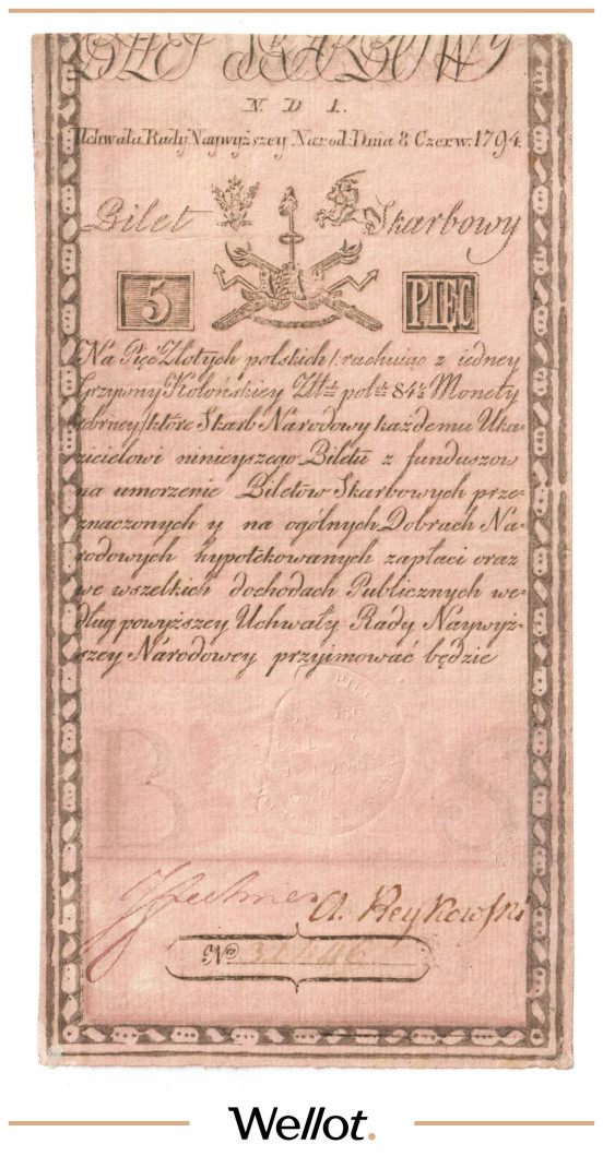Изображение лота 5 Злотых 1794 Польша AUNC