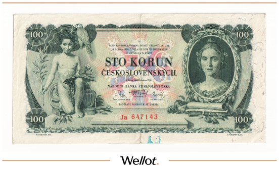 Изображение лота 100 Крон 1931 Чехословакия