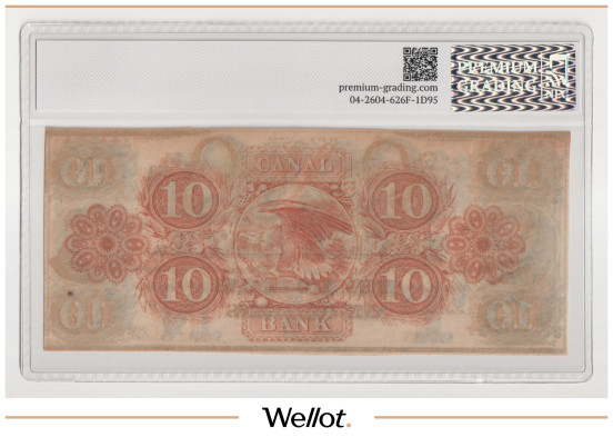 Изображение лота 10 Долларов ND (1840е) США Луизиана Новый Орлеан Canal and Banking Company PG 65+ UNC