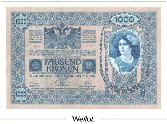 Изображение лота 1000 Крон 1902 (1919) Австрия UNC-