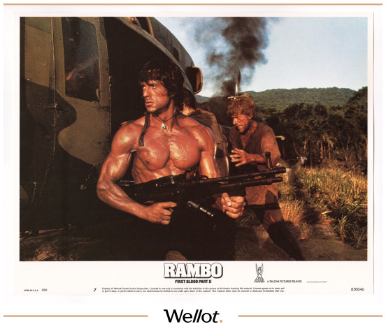 Изображение лота Плакат к Фильму «Rambo» + 8 Мини-Постеров 1985
