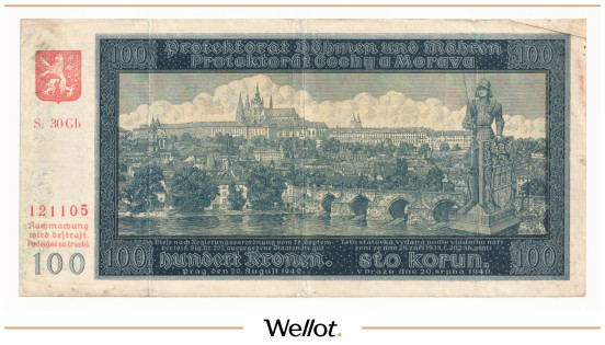 Изображение лота 100 Крон 1940 Богемия и Моравия
