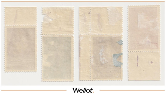 Изображение лота 10-20-40-80 Копеек 1937 Россия Ф.Дзержинский Почтовая Марка 4 шт