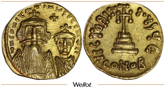 Изображение лота Солид 654-659 Констант II и Константин IV Византийская Империя UNC-