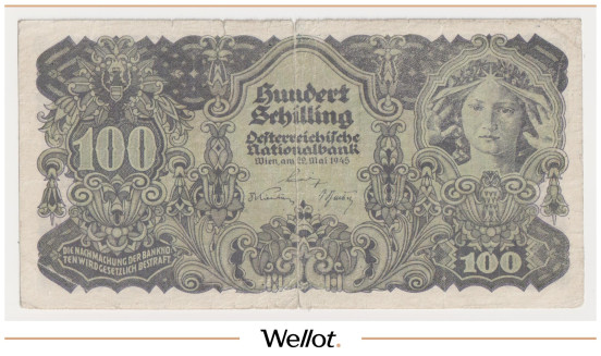 Изображение лота 100 Шиллингов 1945 Австрия