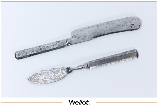 Изображение лота Пара Ножей для Масла и Икры Российская Империя Начало XX века