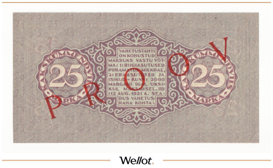 Изображение лота 25 Марок 1922 Эстония Образец UNC