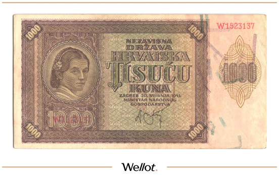 Изображение лота 1000 Кун 1941 Хорватия