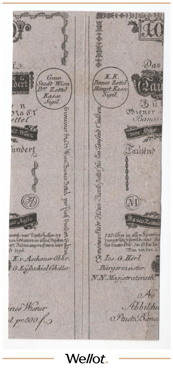 Изображение лота 10 Гульденов 1796 Австрия Формуляр