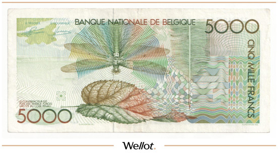 Изображение лота 5000 Франков ND (1982-1992) Бельгия