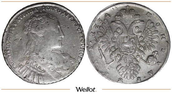 Изображение лота 1 Рубль 1734 Анна Иоанновна